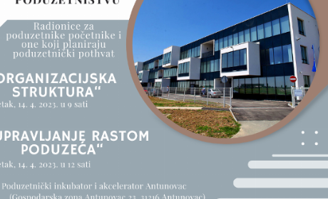 NAJAVA: Besplatne radionice o poduzetništvu 14.4.2023. – PRIJAVE U TIJEKU!